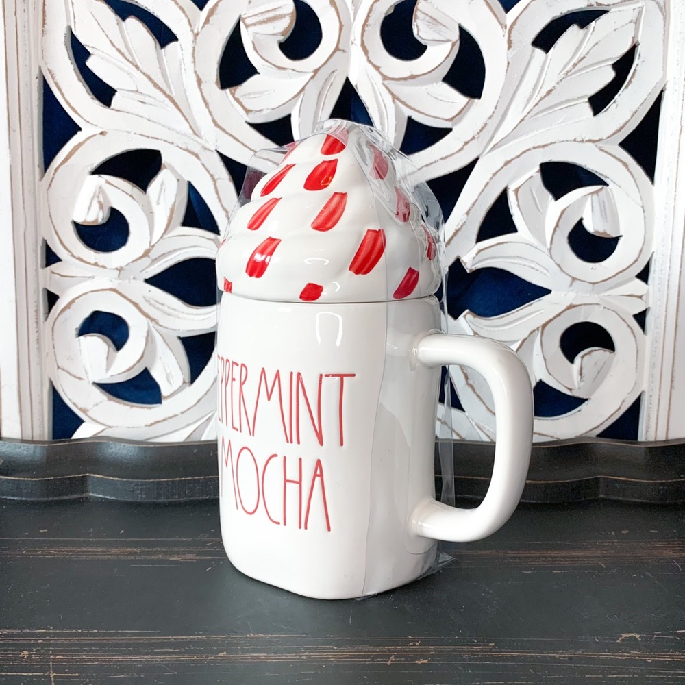 Rae Dunn Peppermint Mocha Mug with Topper - Picture 2 of 3